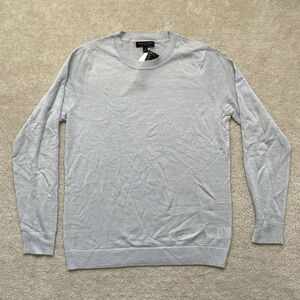 Banana Republic Washable Wool Womens Sweater Cutout Long Sleeve Blue Large NWT